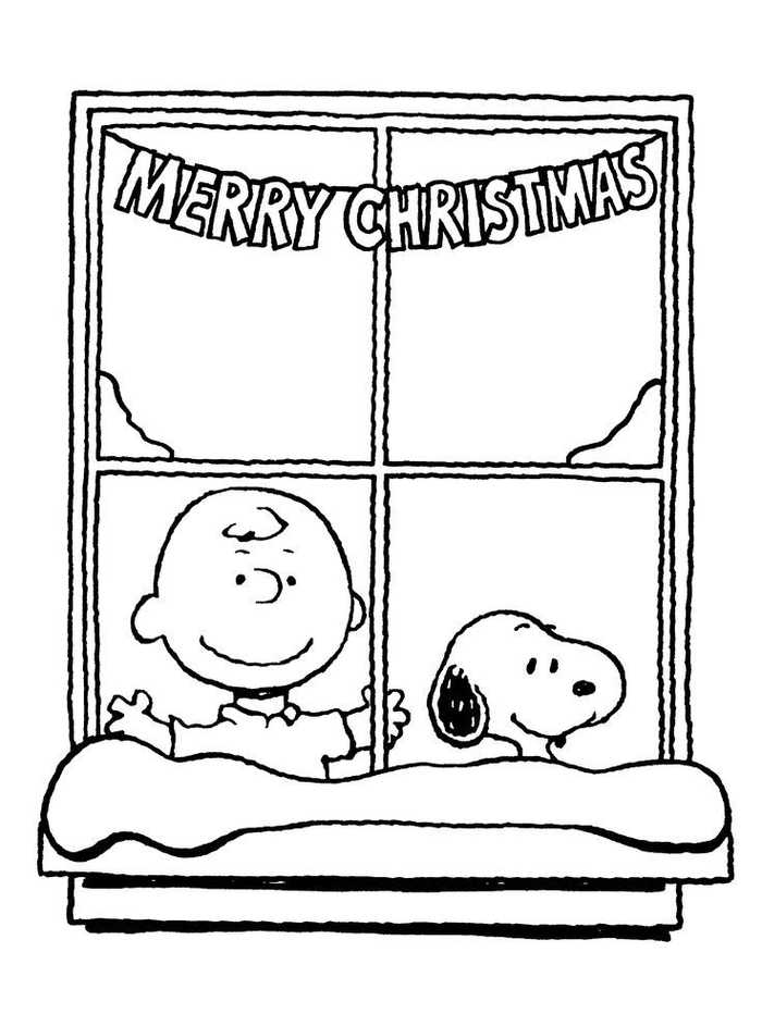 Charlie Brown Merry Christmas Coloring Page