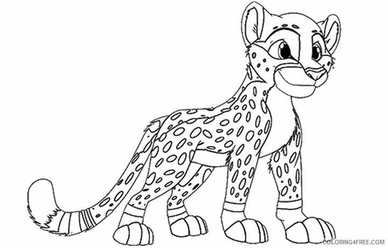 Cheetah Running Coloring Pages