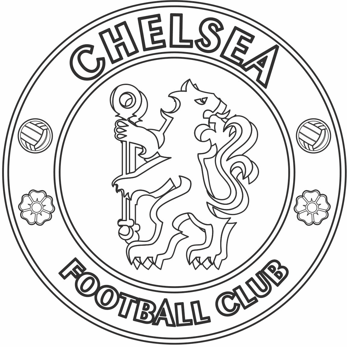 chelsea fc logo coloring pages