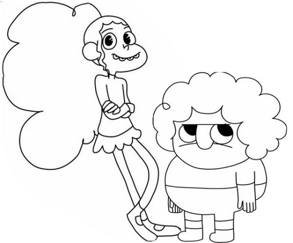 Chelsea and Belson from Clarence Coloring Page