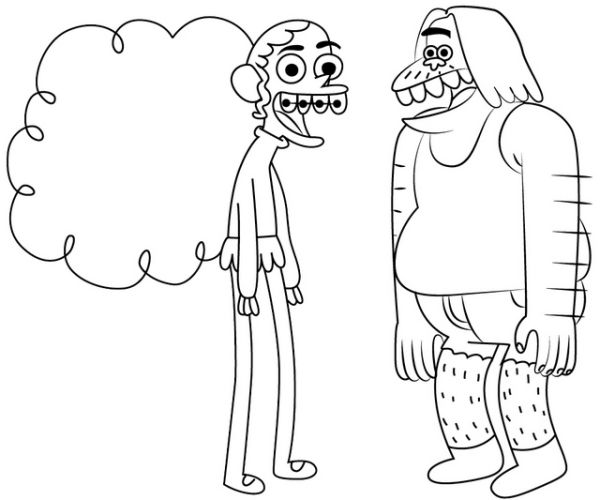 Chelsea and Chad from Clarence Coloring Page