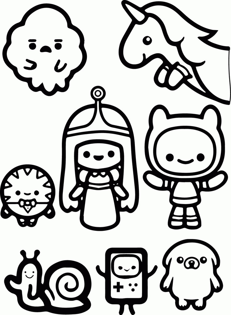 Chibi Adventure Time Coloring Pages