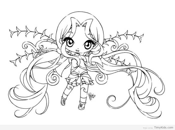 Chibi Fairy Coloring Pages