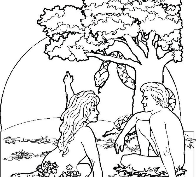 Children Coloring Pages Of Adam And Eve