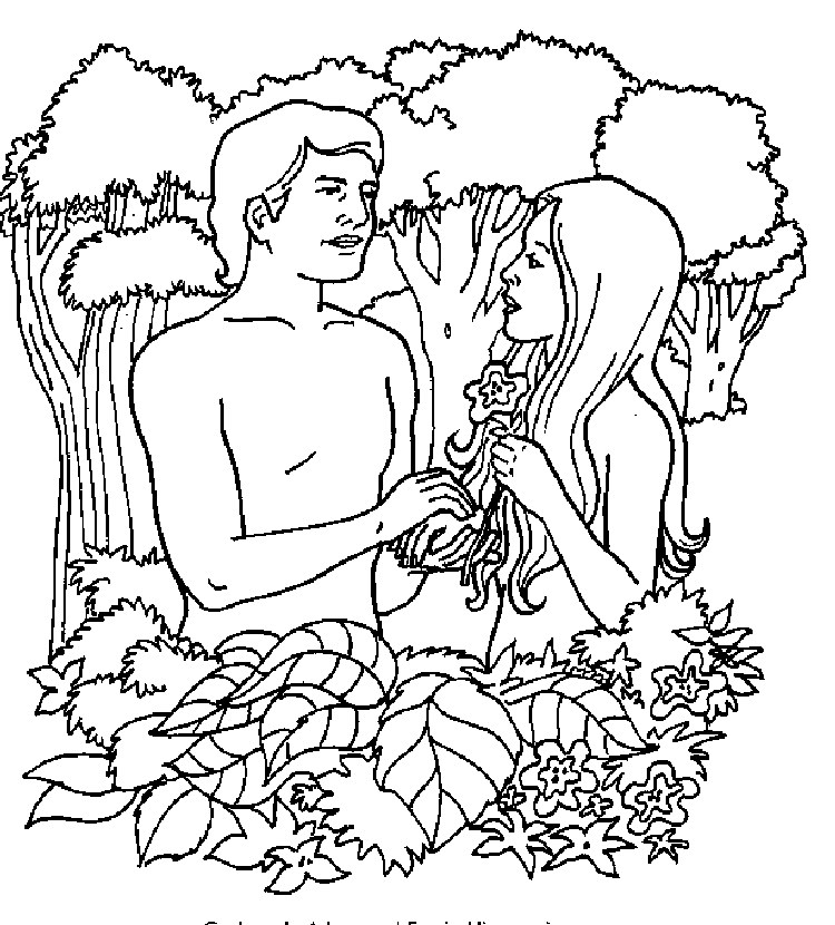 Childrens Coloring Pages Adam And Eve
