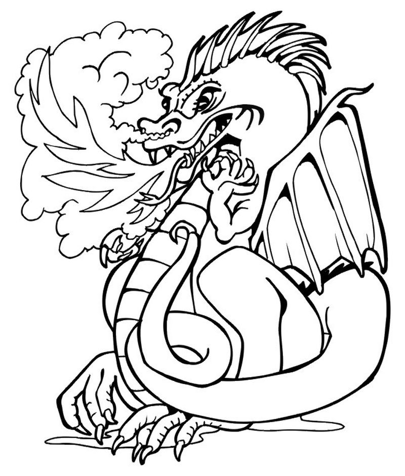 chinese dragon head coloring page