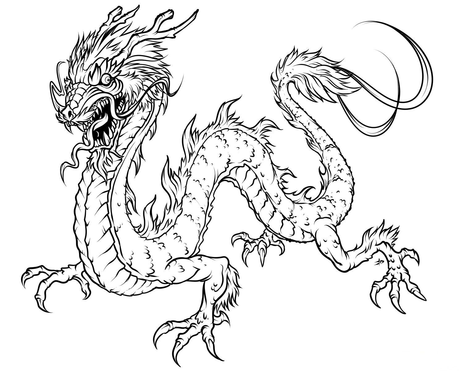 Chinese Dragon Coloring Pages