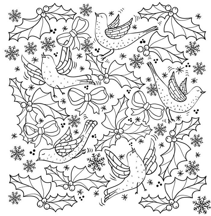 Christmas Coloring Pages For Adults 1