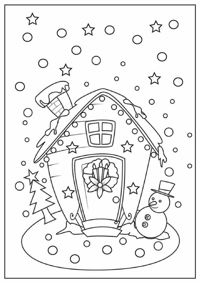 Christmas Coloring Pages Printable Scene