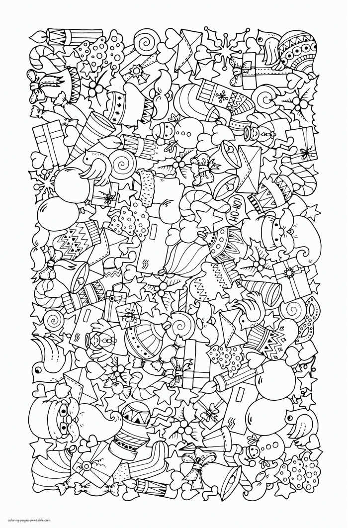 Christmas Coloring Pages Design For Adults