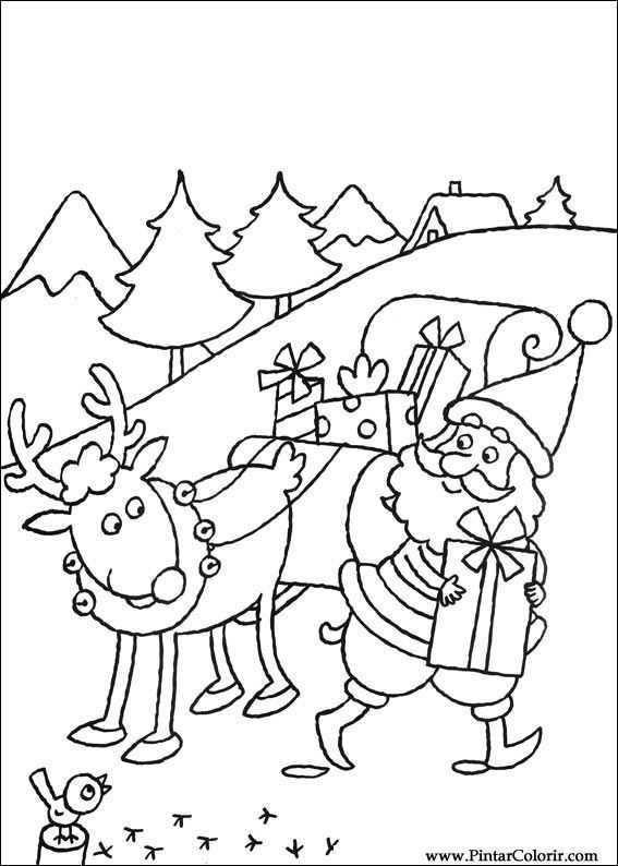 Christmas Coloring Pages Santa And Reindeer