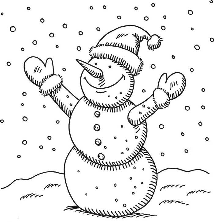 Christmas Coloring Pages Snowman