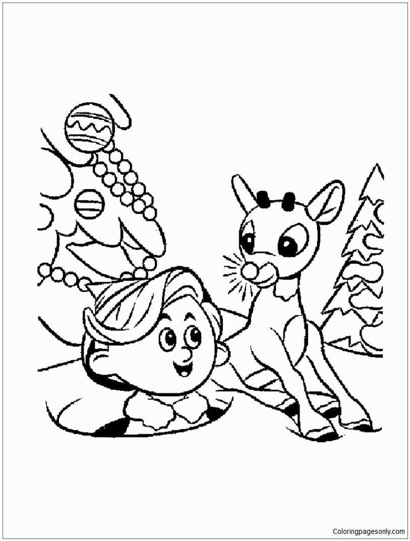 Christmas Elf Coloring Pages Free