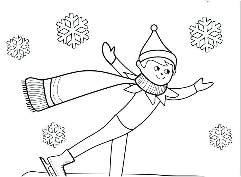 Christmas Elf Coloring Pages Printable