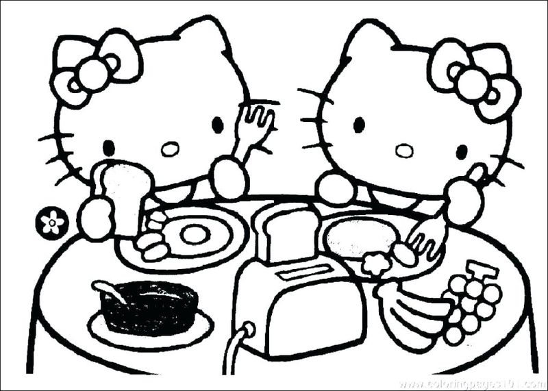 Christmas Hello Kitty Coloring Pages