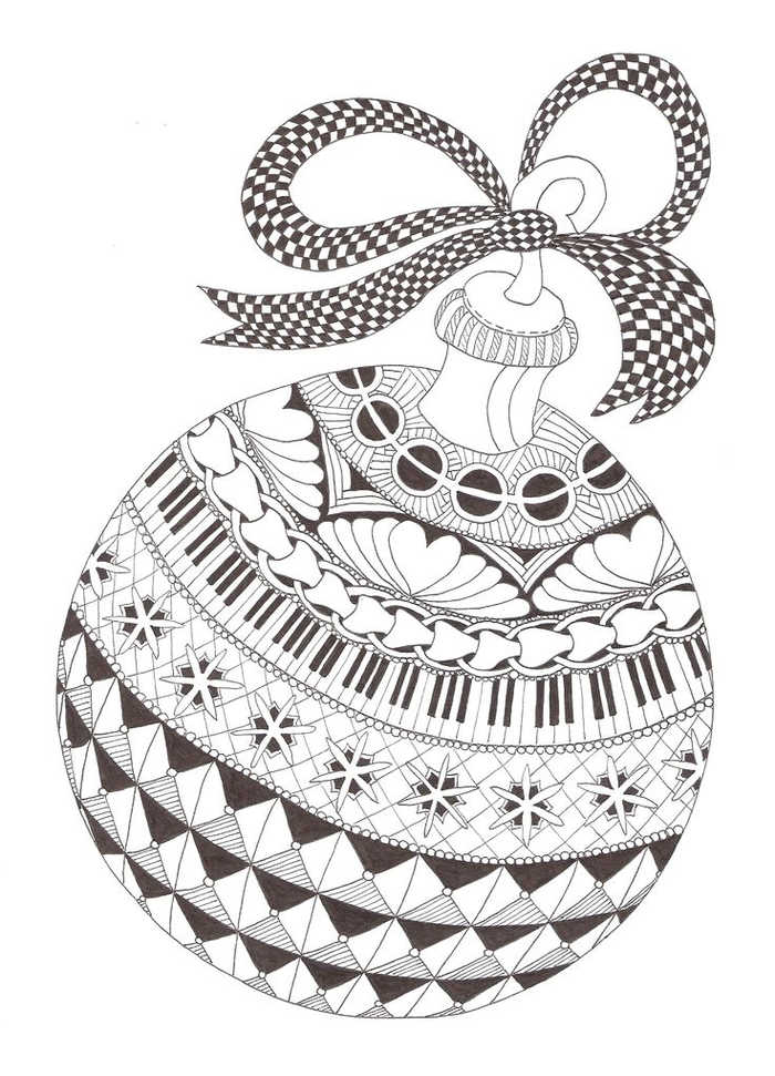 Christmas Ornament Coloring Pages 1