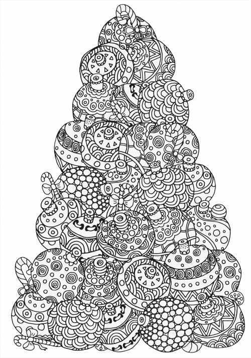 Christmas Ornaments Coloring Pages For Adults