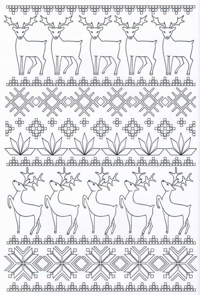 Christmas Pattern Coloring Pages For Adults