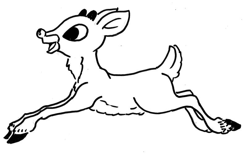 Christmas Reindeer Coloring Pages