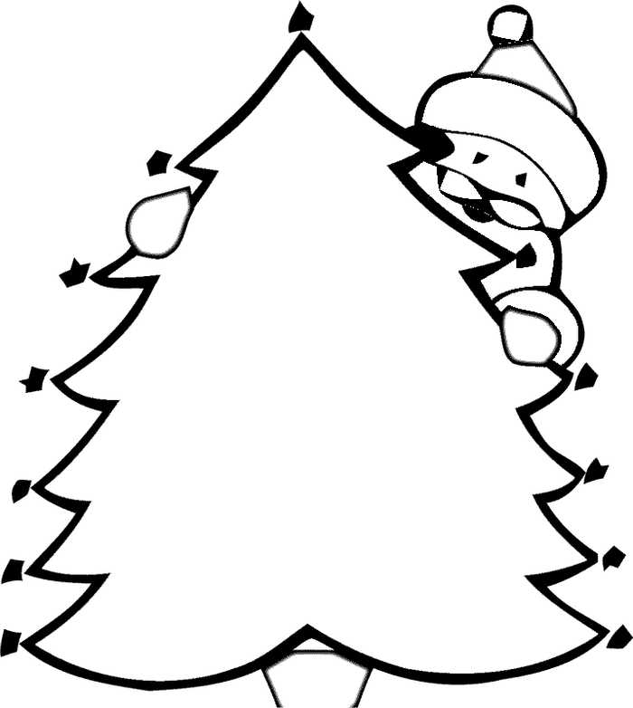 Christmas Tree Coloring Pages For Preschoolers