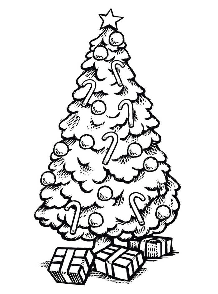 Weihnachtsbaum-Malvorlagen