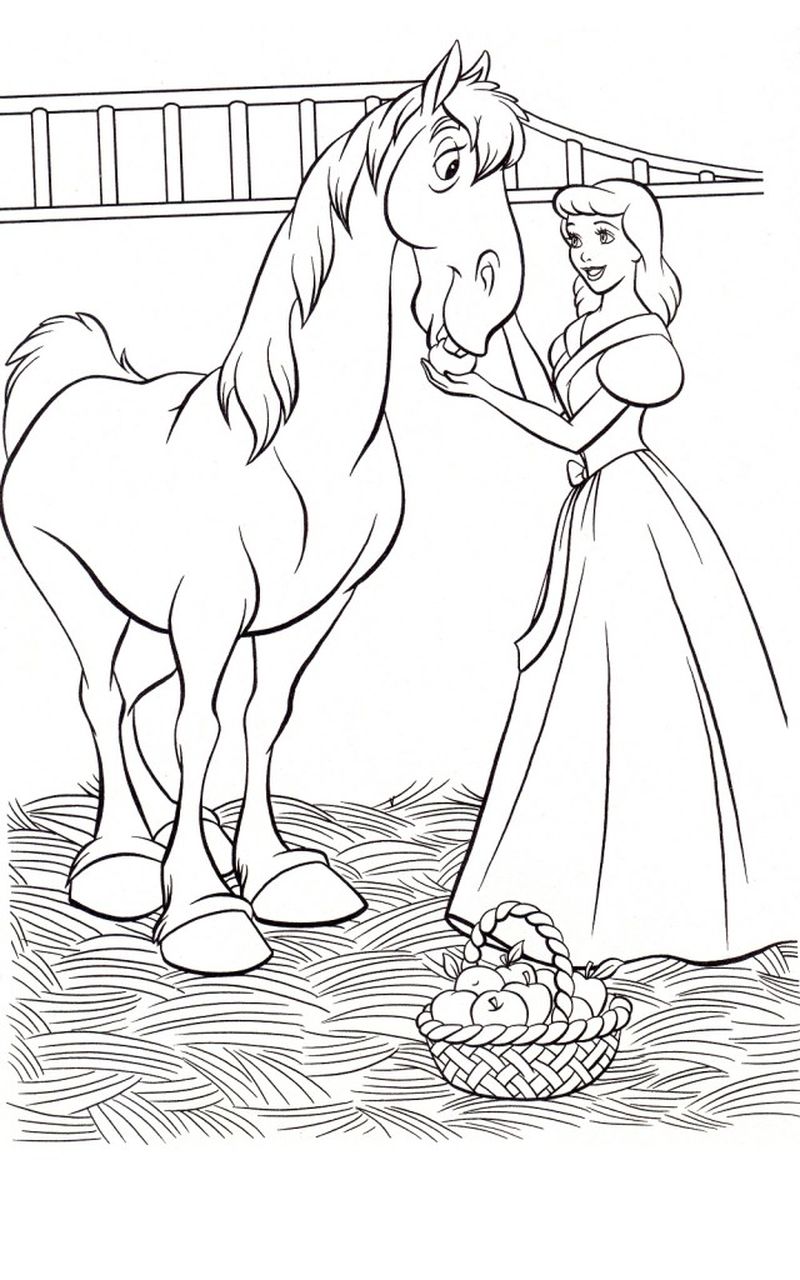 Cinderella and Prince Coloring Pages