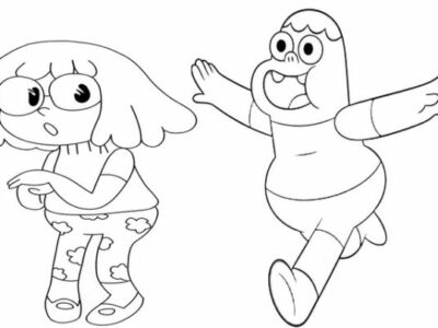 Clarence and Malessica from Clarence Coloring Page