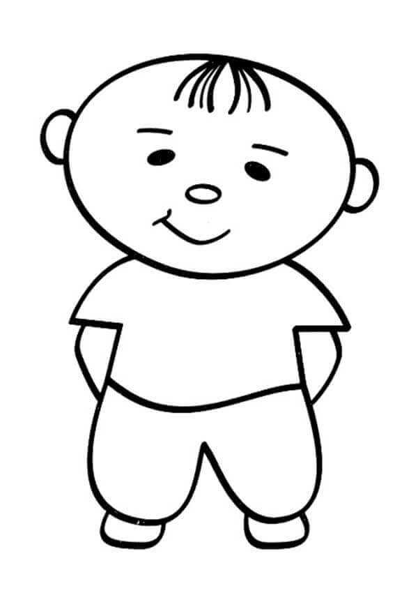 Clean Lines Baby Coloring Page