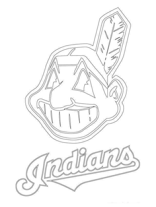 Clevelend Indians Mlb Coloring Pages