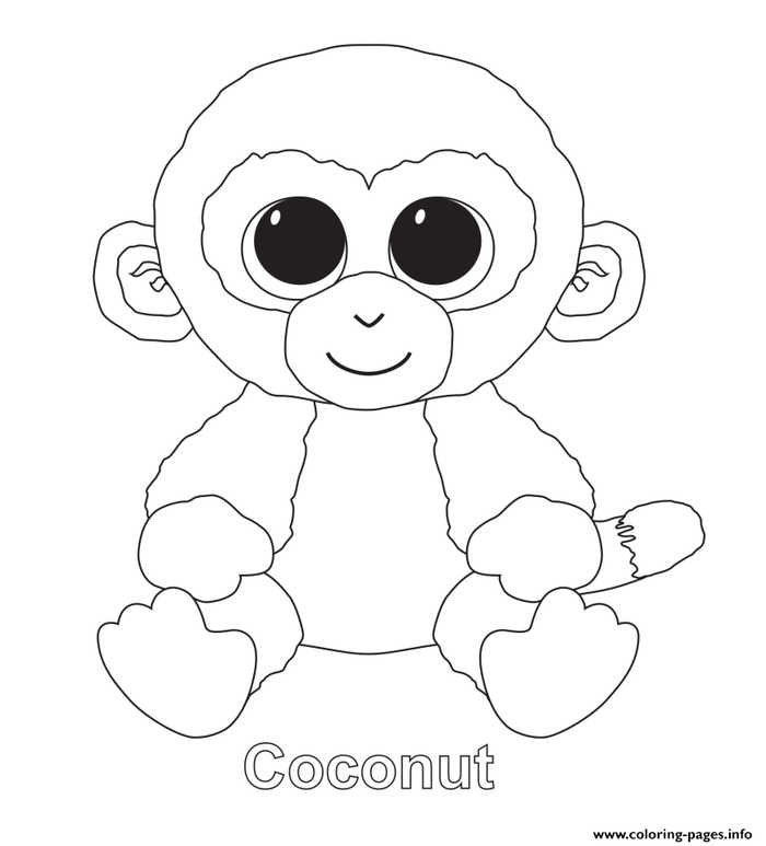 Coconut Beanie Boo Coloring Pages