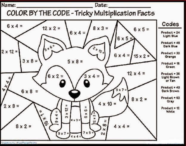 Color By Code Multiplication