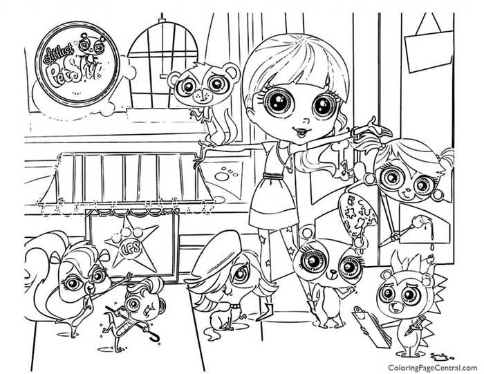 littlest pet shops online coloring pages