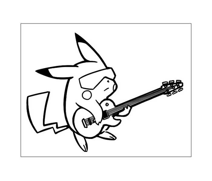 Color Pikachu Rocking Out