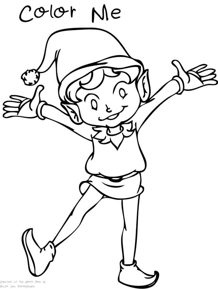 Color The Christmas Elf