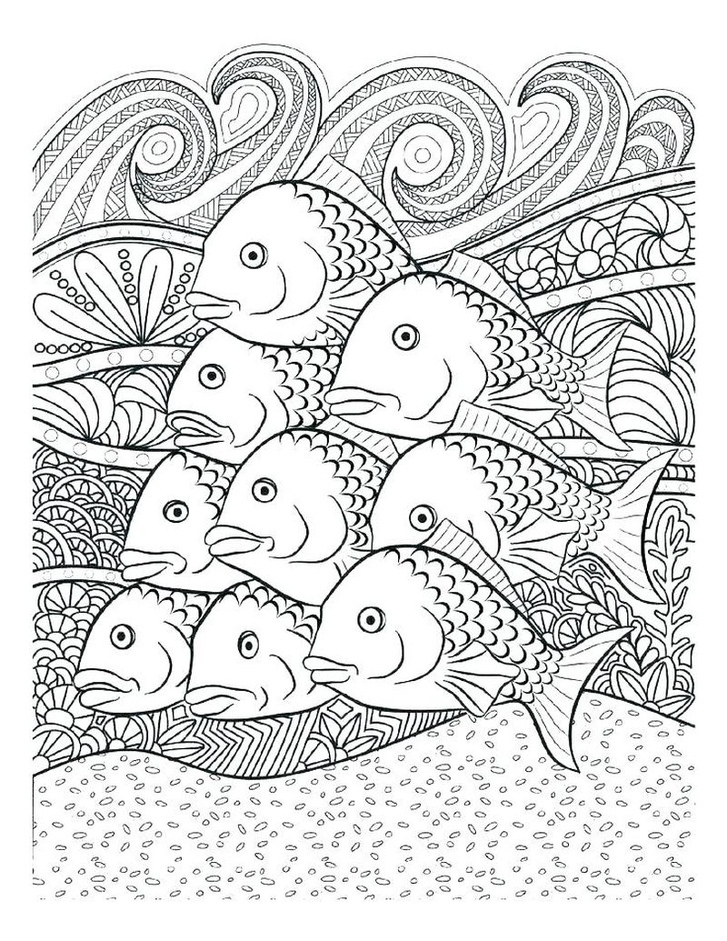 Coloring Book Pages Ocean Animals