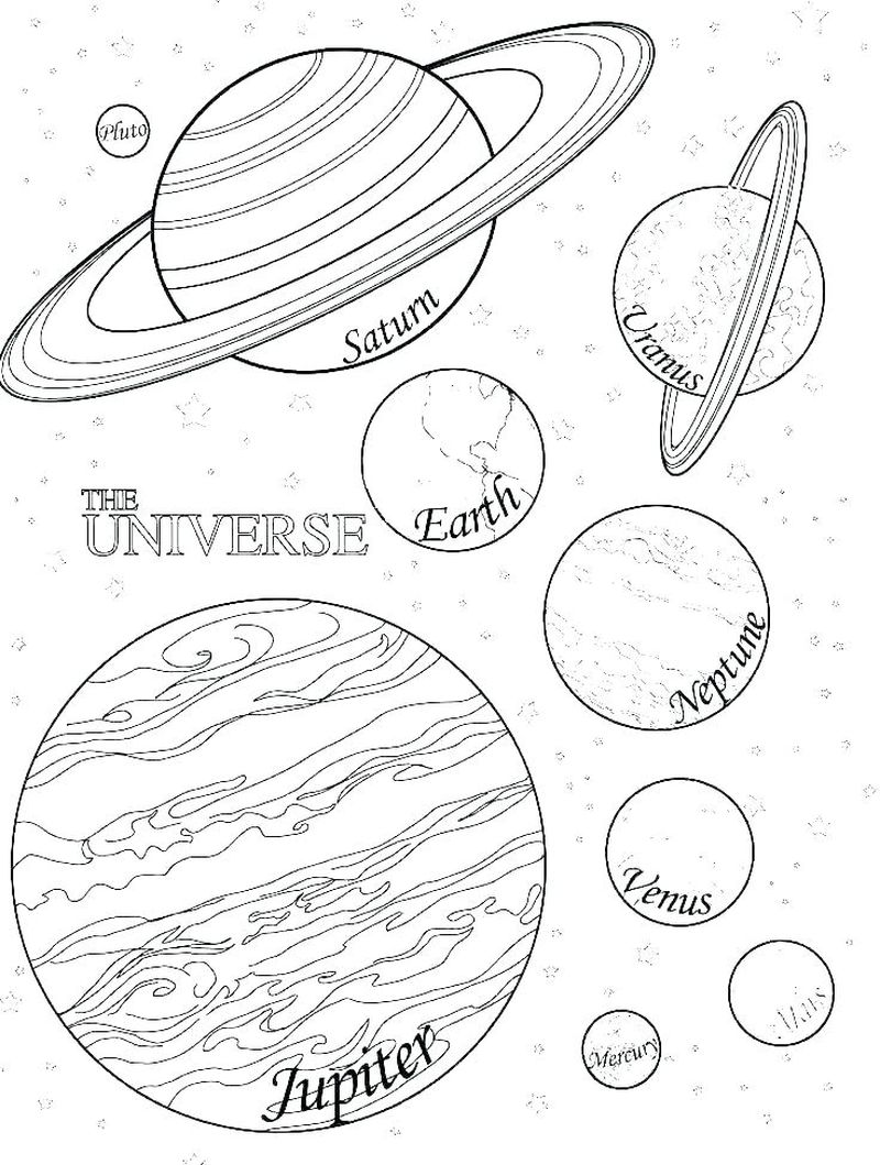 Coloring Book Pages Solar System