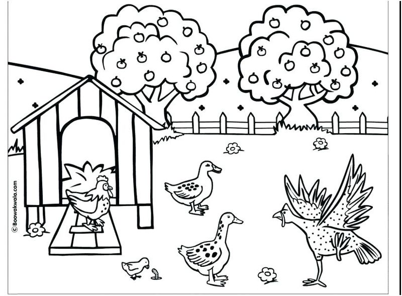 preschool farm coloring pages