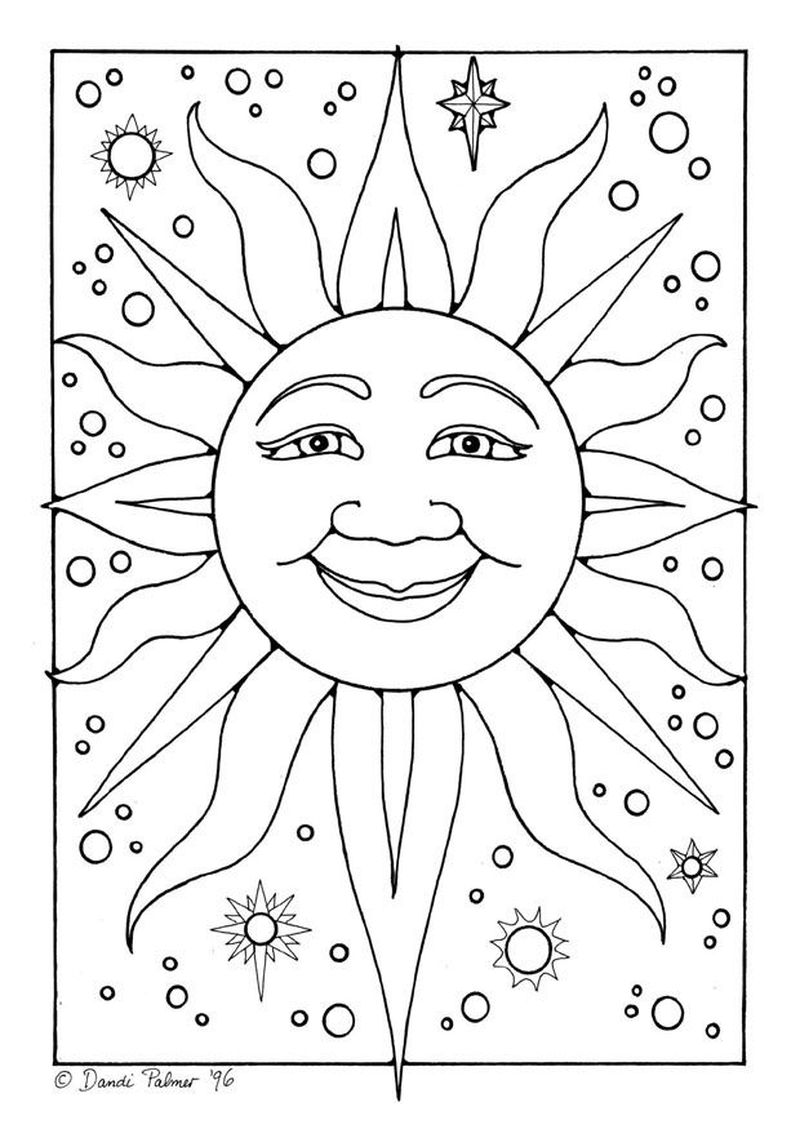 Coloring Page For Sun