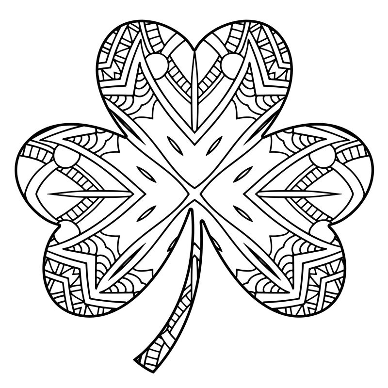 Coloring Page Of A Shamrock