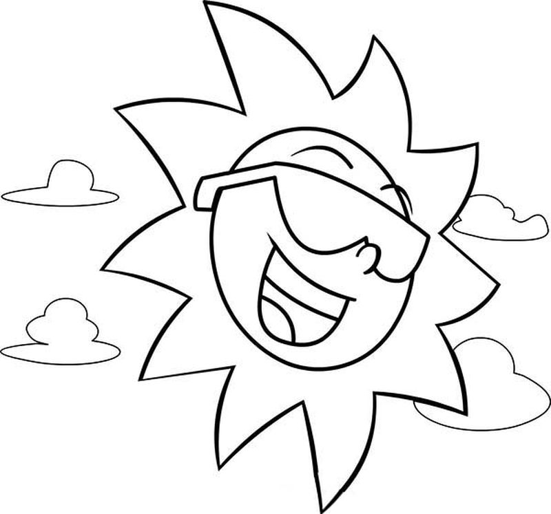 Coloring Page Of A Sun