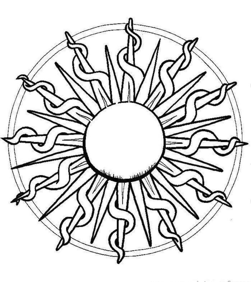 Coloring Page Of The Sun