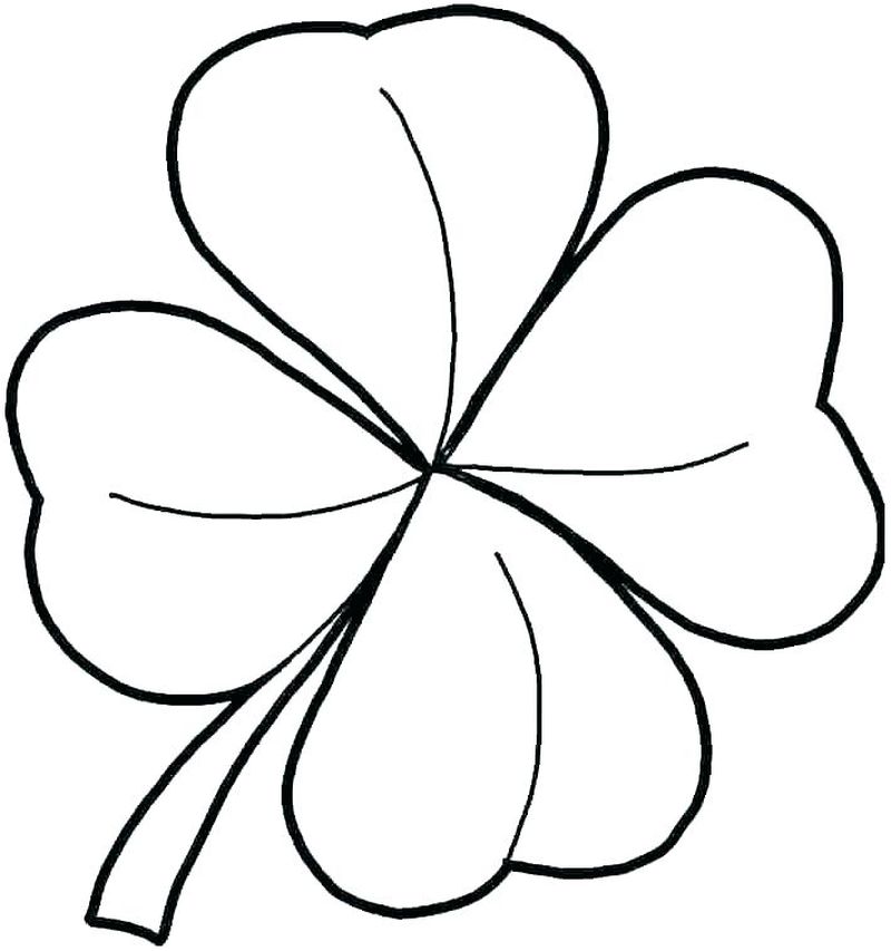 Coloring Page Shamrock Trinity