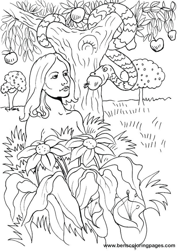 Coloring Pages About Adam And Eve With Scripture