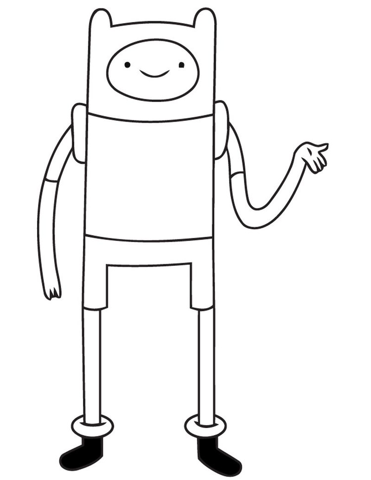 Coloring Pages Adventure Time Finn
