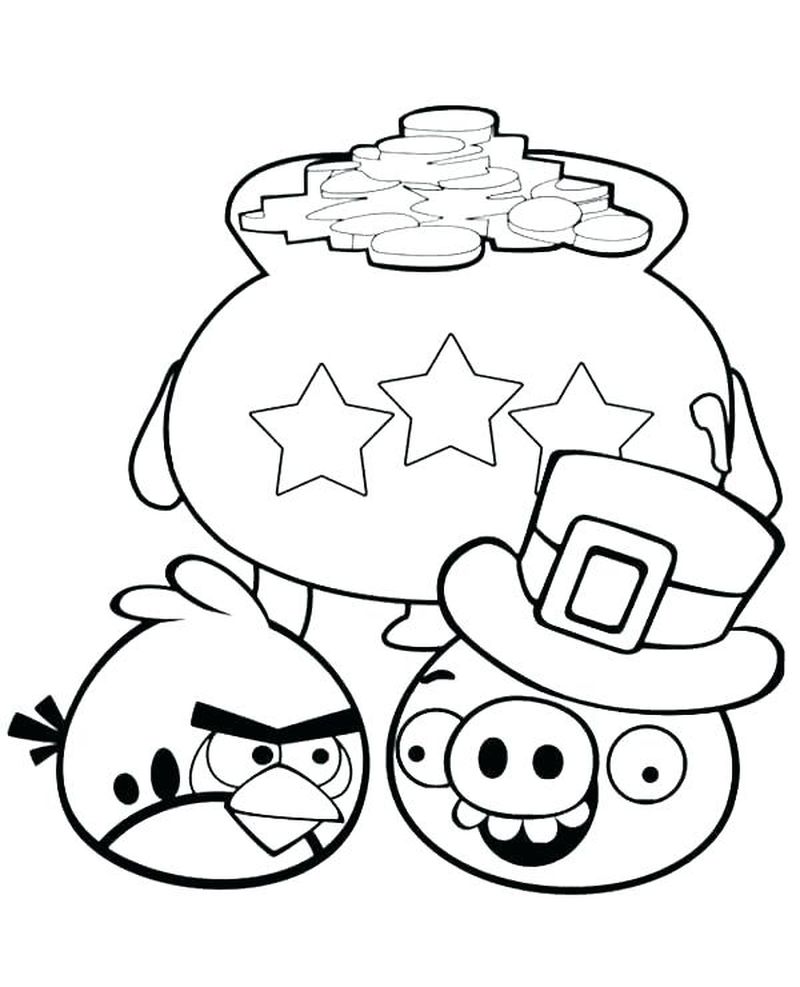 Coloring Pages Angry Birds Pigs