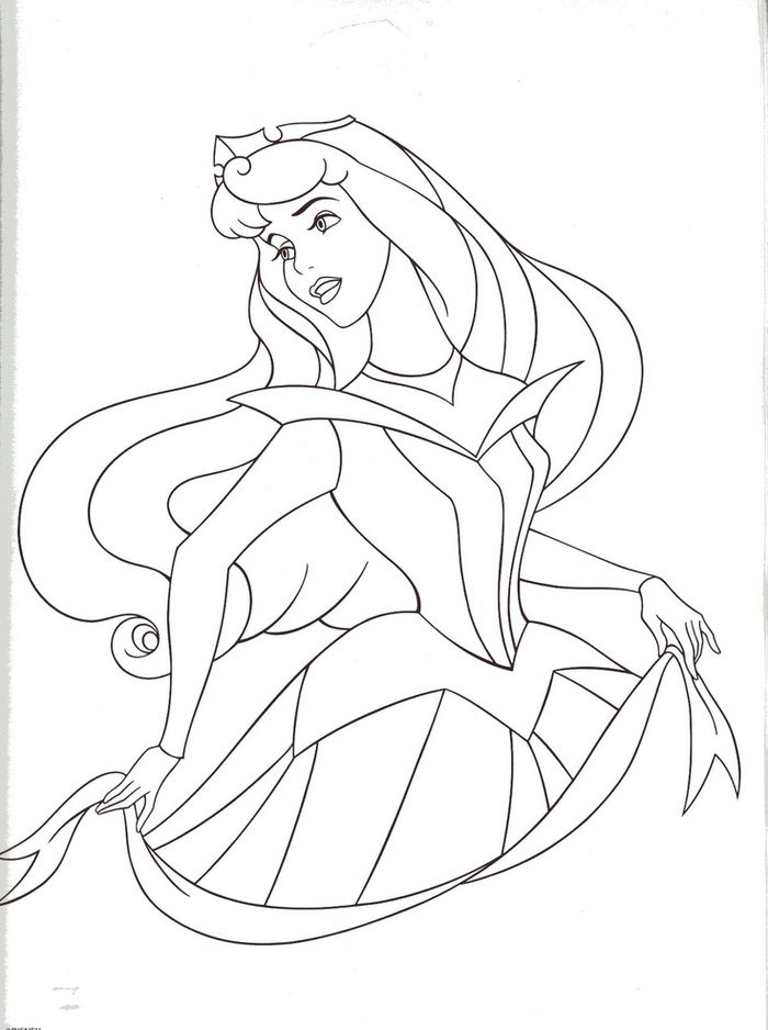 Coloring Pages Disney Princesses Aurora