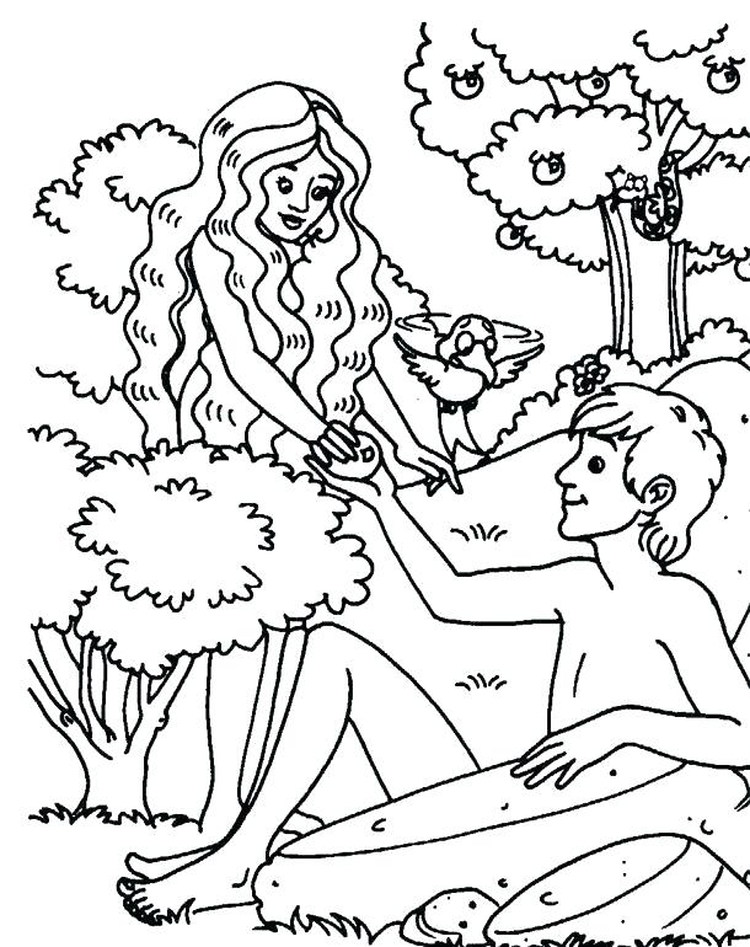 Coloring Pages For Adam And Eve