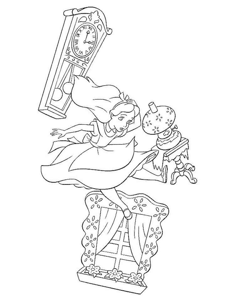 Coloring Pages For Alice In Wonderland