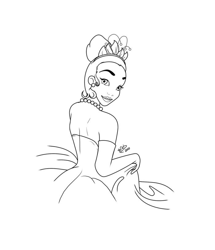 Coloring Pages For Kids Tiana