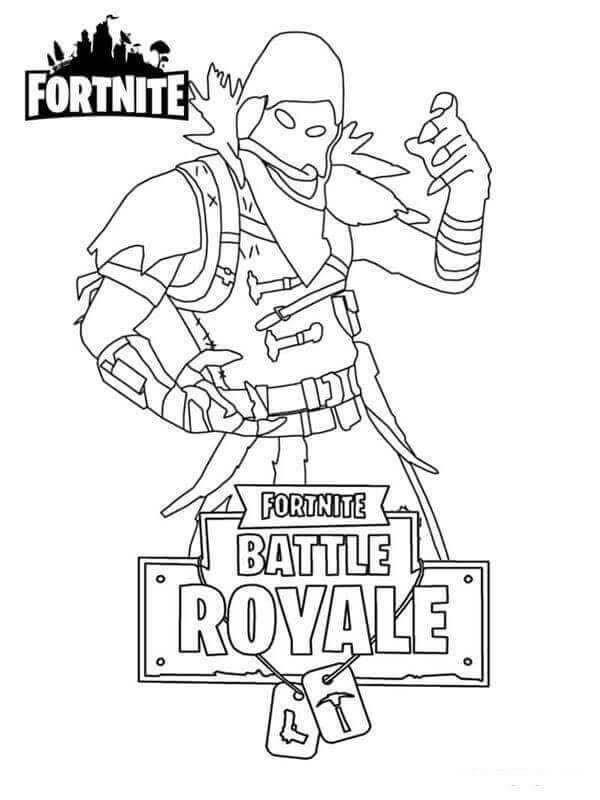 Coloring Pages Fortnite Raven